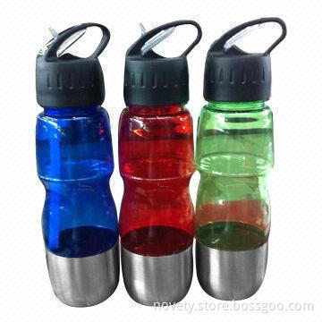 Water Bottles, Made of AS body,PP cover,stainless steel bottom;650ml